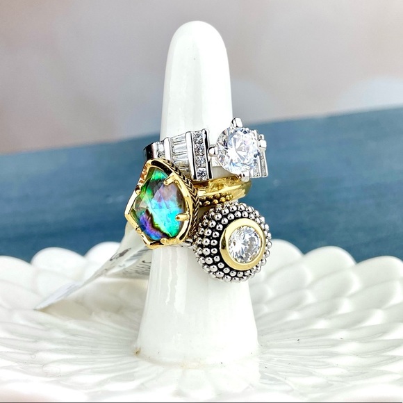 2 for $30 Boutique Huge Dragon Rhinestone Dinner Formal Fashion Ring 5 - Picture 2 of 2